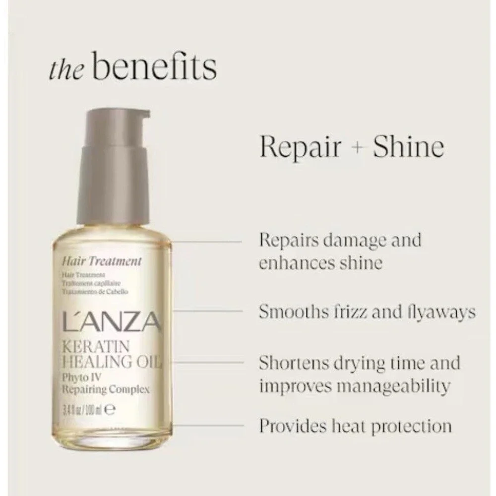 L'anza Keratin Healing Oil Hair Repairing Treatment  1.7fl oz 50ml New In Box